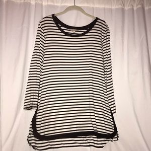 41 Hawthorne black & white stripe top